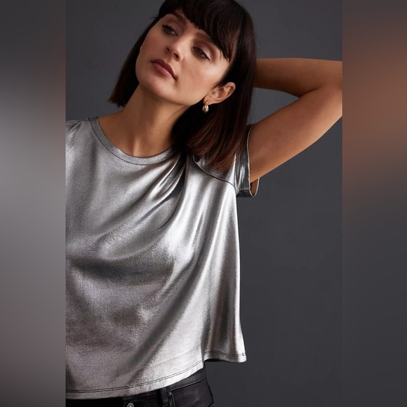 Anthropologie Porridge Shine Glam Tee NWT - Picture 3 of 8
